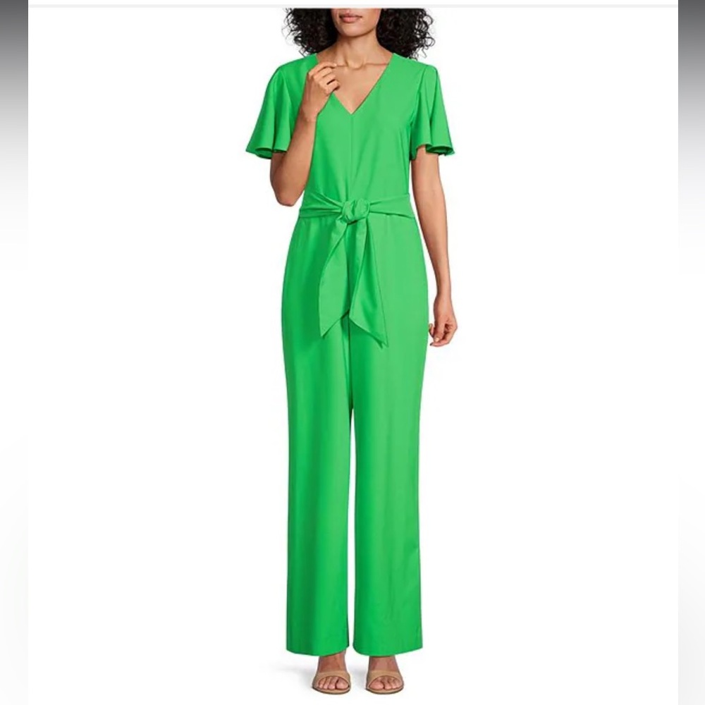 Preston & York Kayla Tie Belt Jumpsuit
